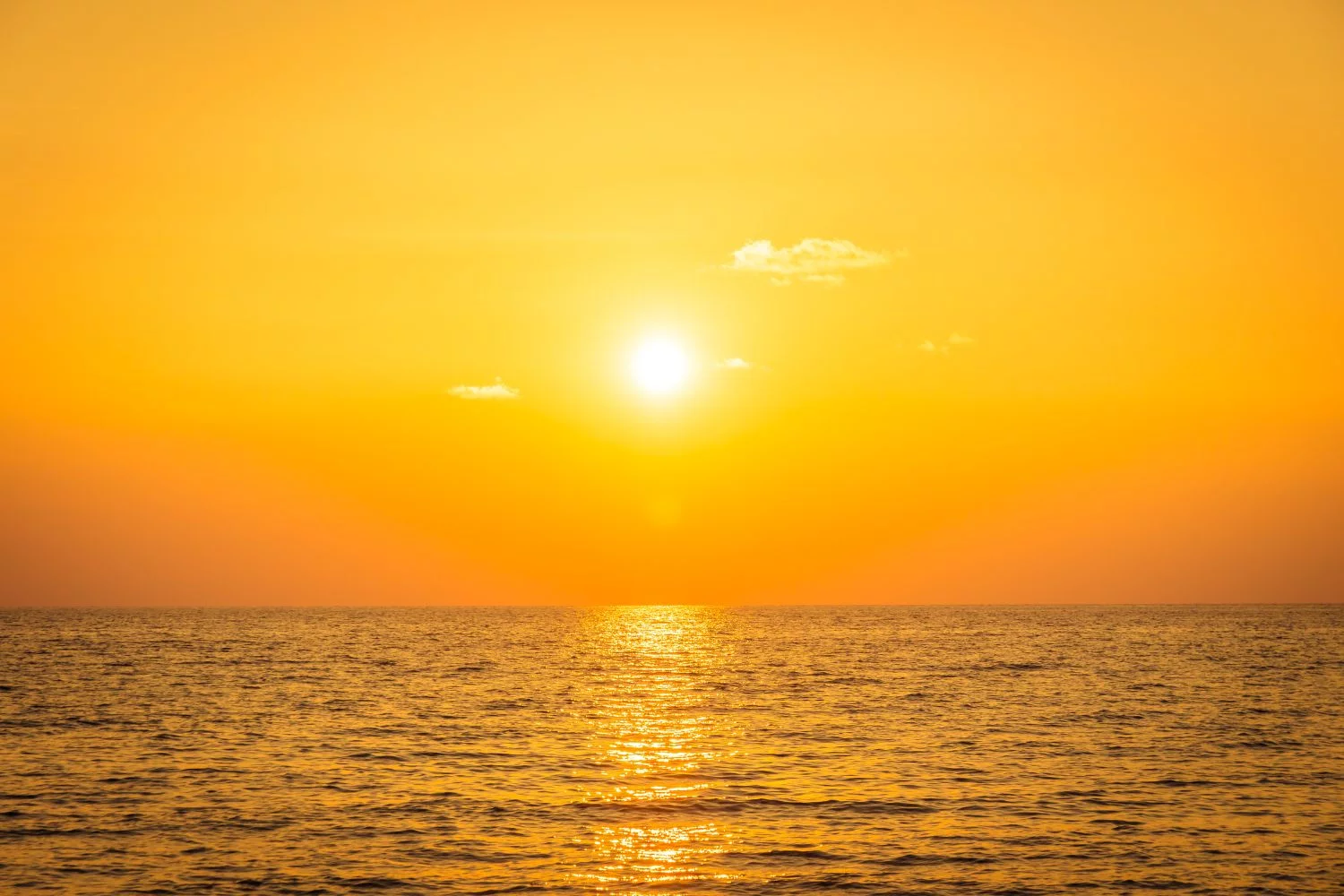 warm orange beach sunset